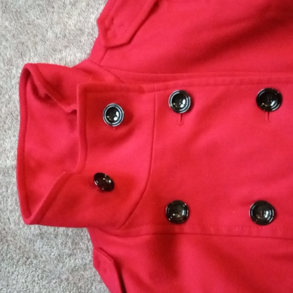GAP red wool blend double breasted coat - Picture 4 of 10